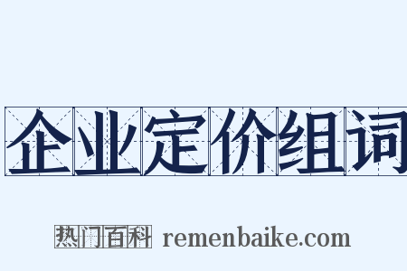 企业定价组词是什么意思的图片